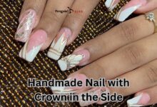 handmade nail with crown in the side