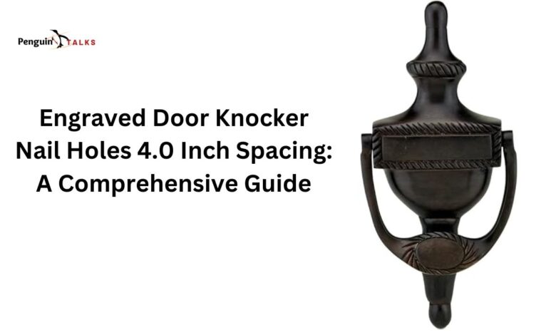 engraved door knocker nail holes 4.0 inch spacing