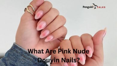 pink nude douyin nails